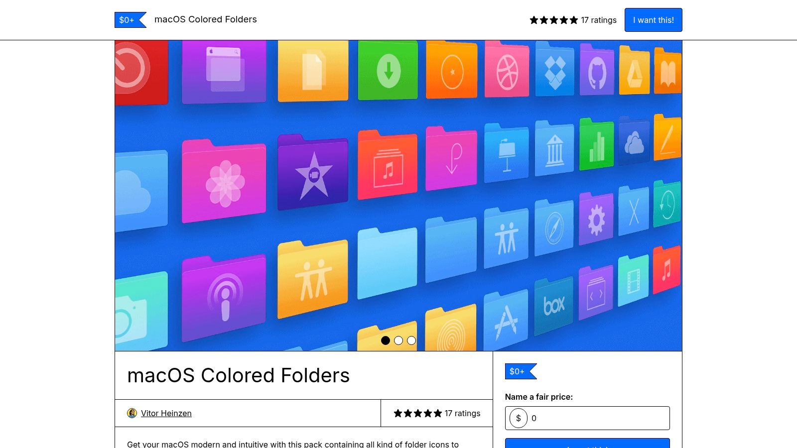 macOS Colored Folders,56 个 ICNS 图标包