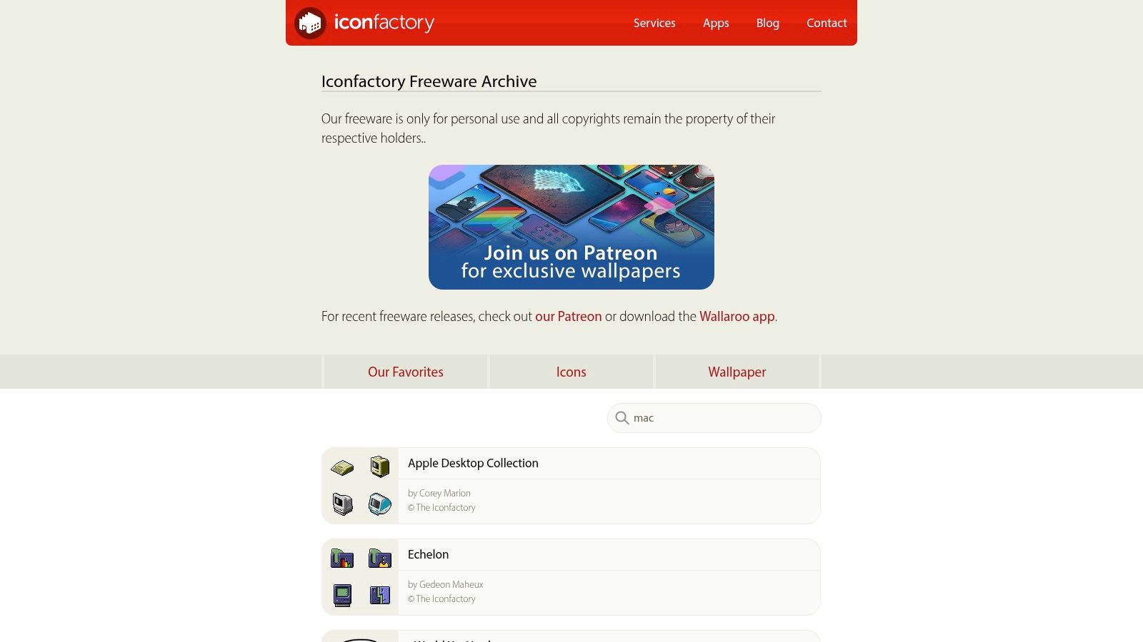 The Iconfactory 免费图标集