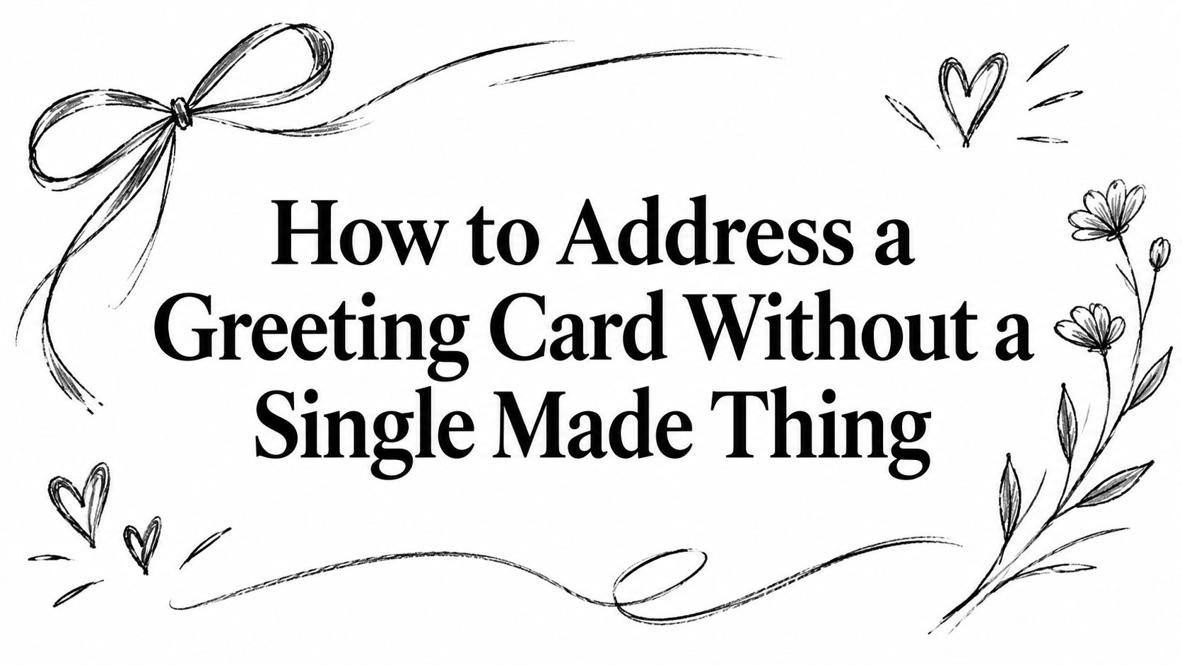 How to Address a Greeting Card Without a Single Made Thing