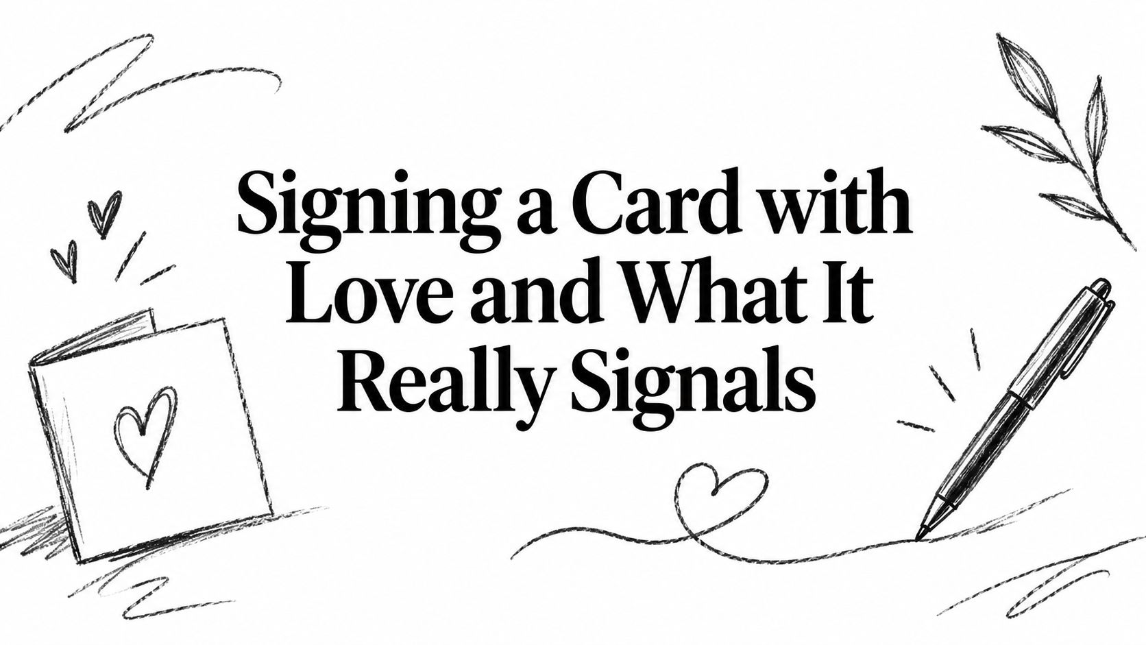 Signing a Card with Love and What It Really Signals