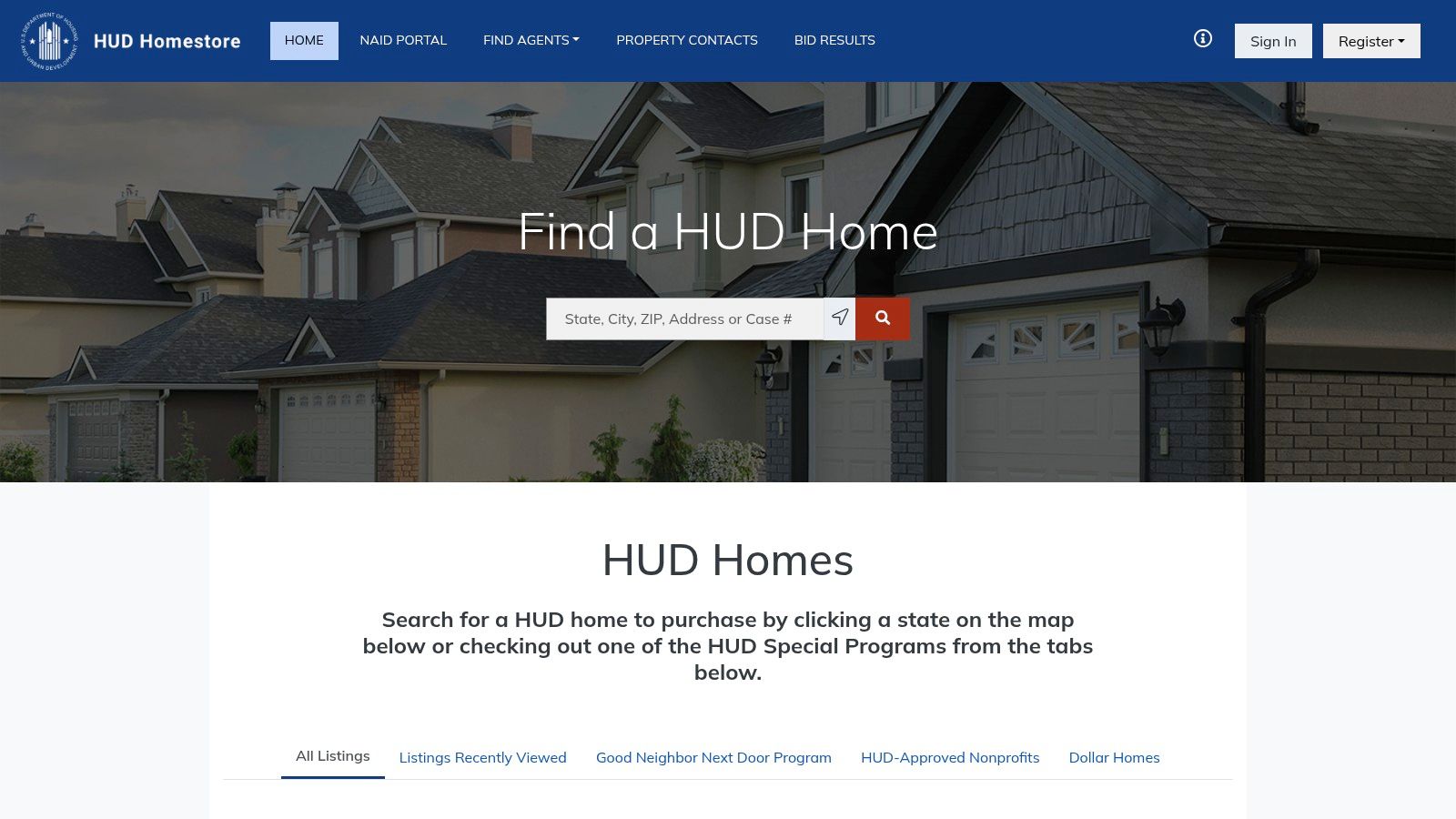 HUD Home Store (HUD Homes)