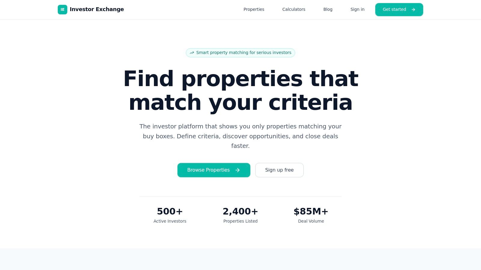 Investor Deal Exchange