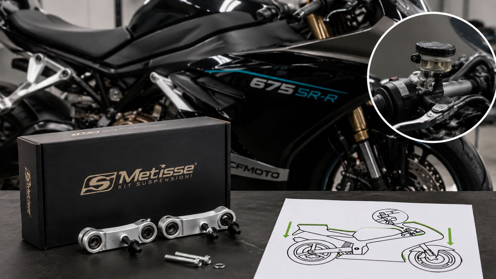 Kit Abbassamento Moto Cf Moto 675 SR R 675 2025 METISSE