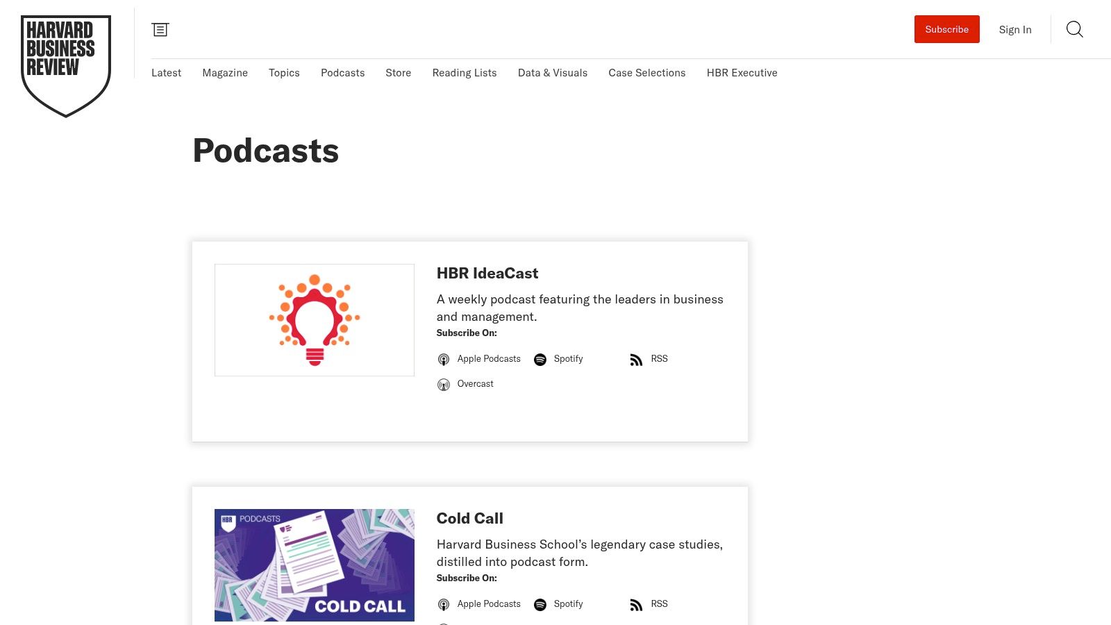 HBR IdeaCast (Harvard Business Review)