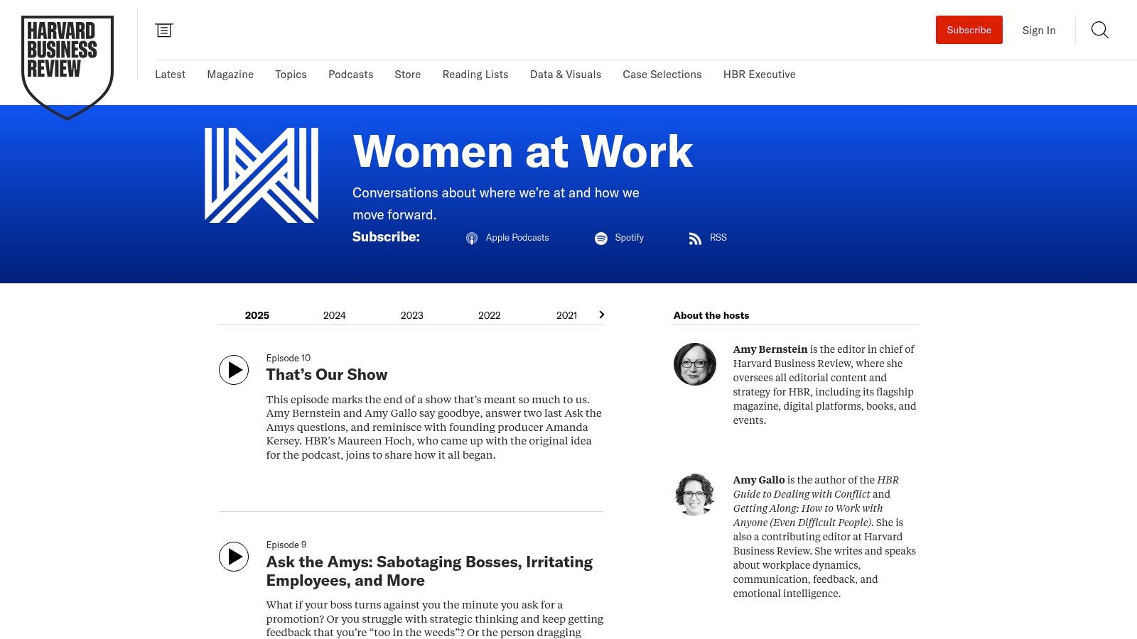 Women at Work (Harvard Business Review)
