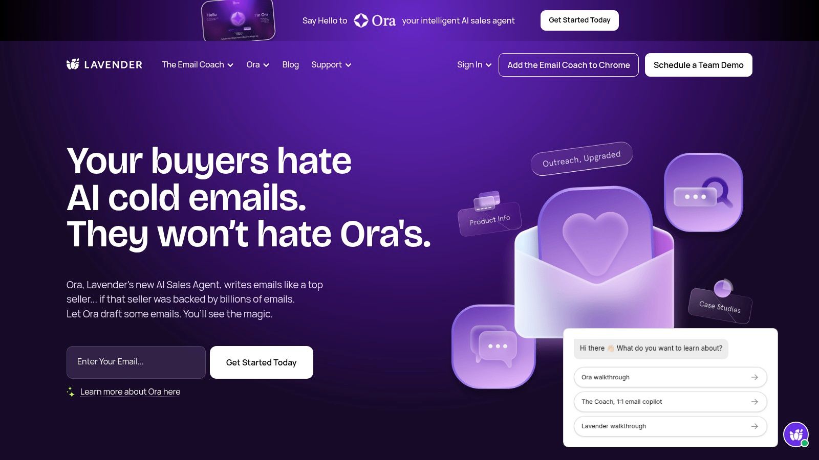 Lavender AI Sales Email Coach and Writer