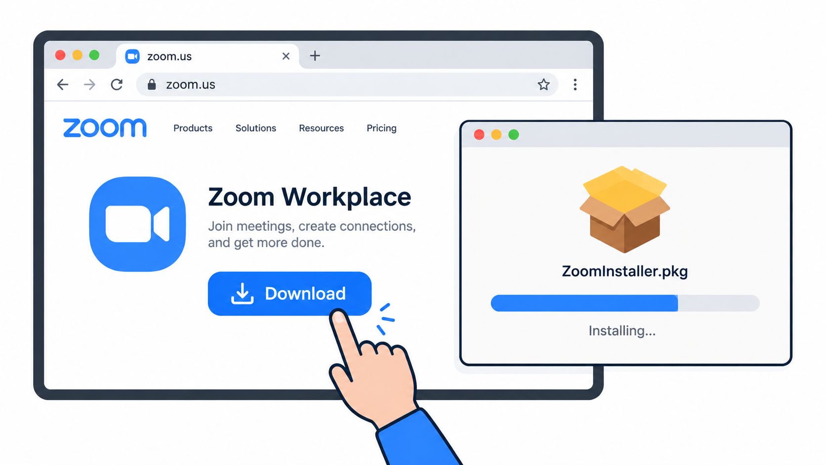 Screenshot from https://zoom.us/support/zoom-install-prep/installer-wizard.png