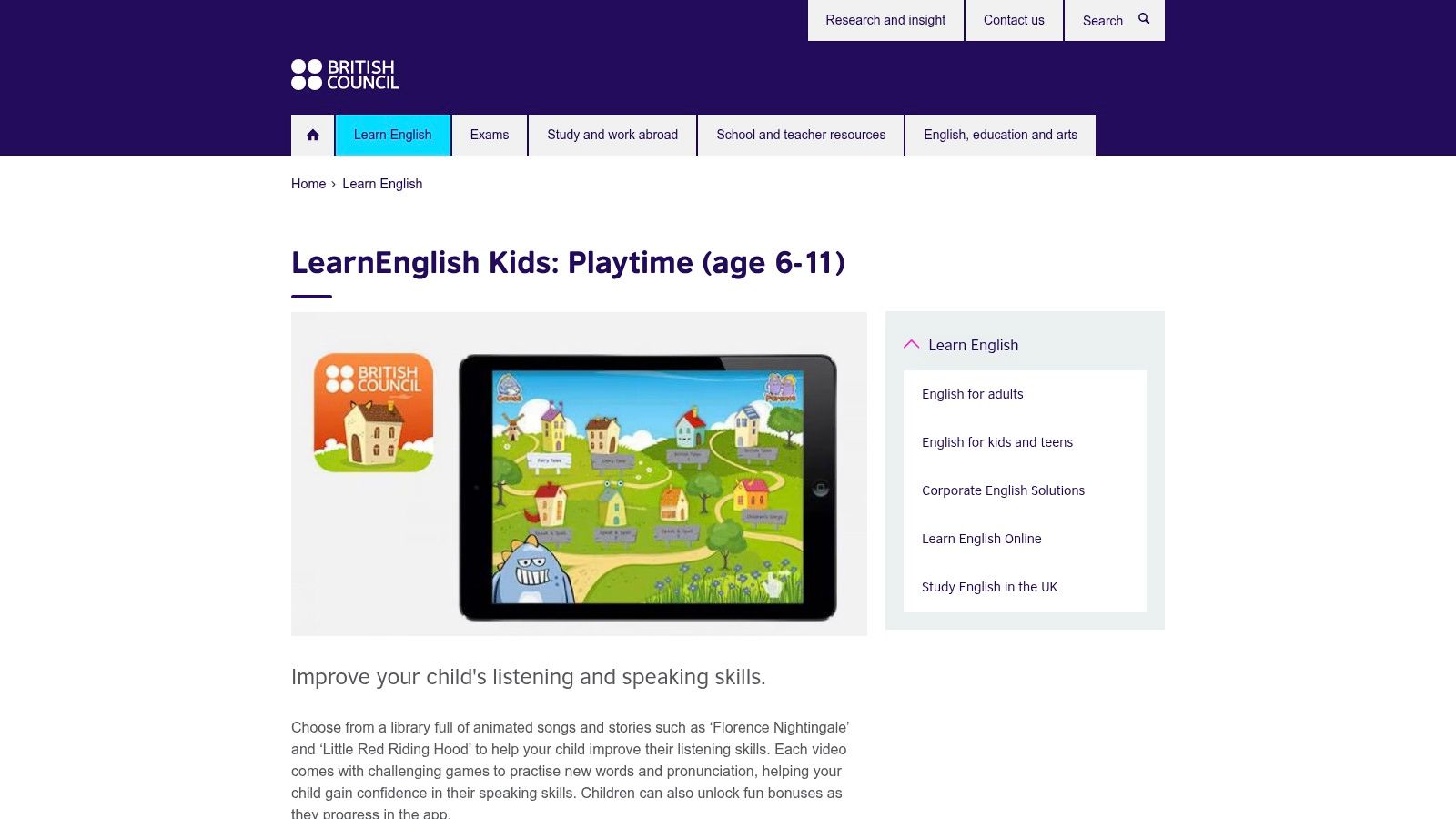 British Council LearnEnglish Kids Playtime