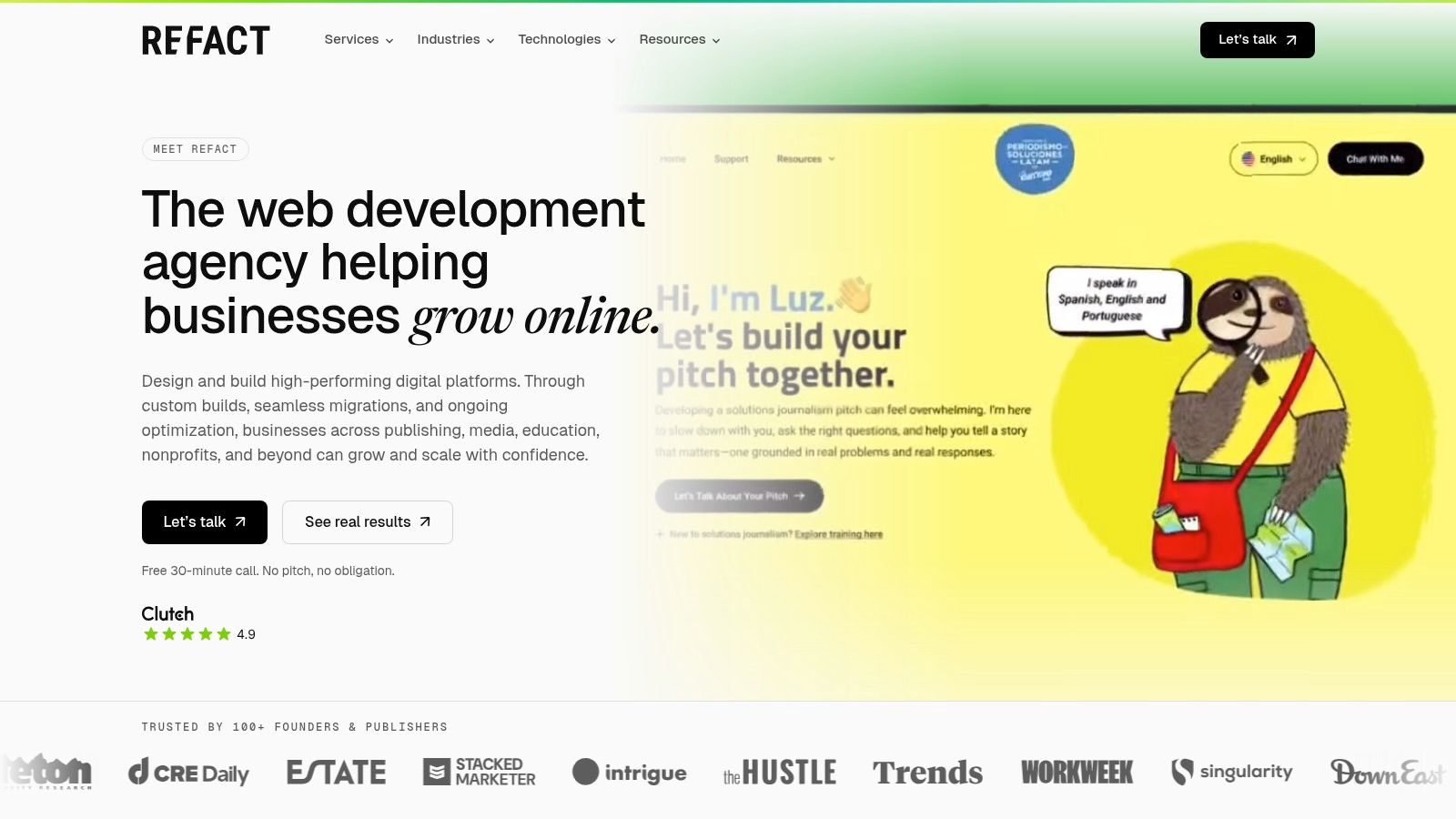 Screenshot from https://refact.co