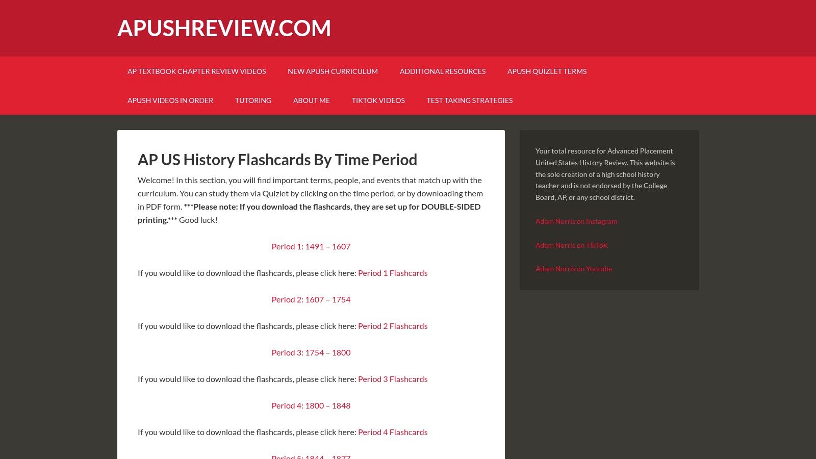 APUSHReview.com by Adam Norris