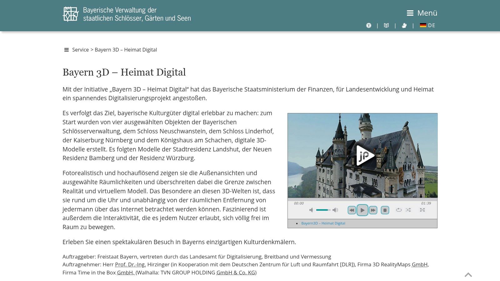 Neuschwanstein Bayern 3D and Virtuelles Bayern