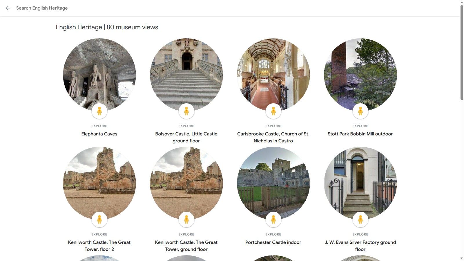 Google Arts & Culture English Heritage Street View collection