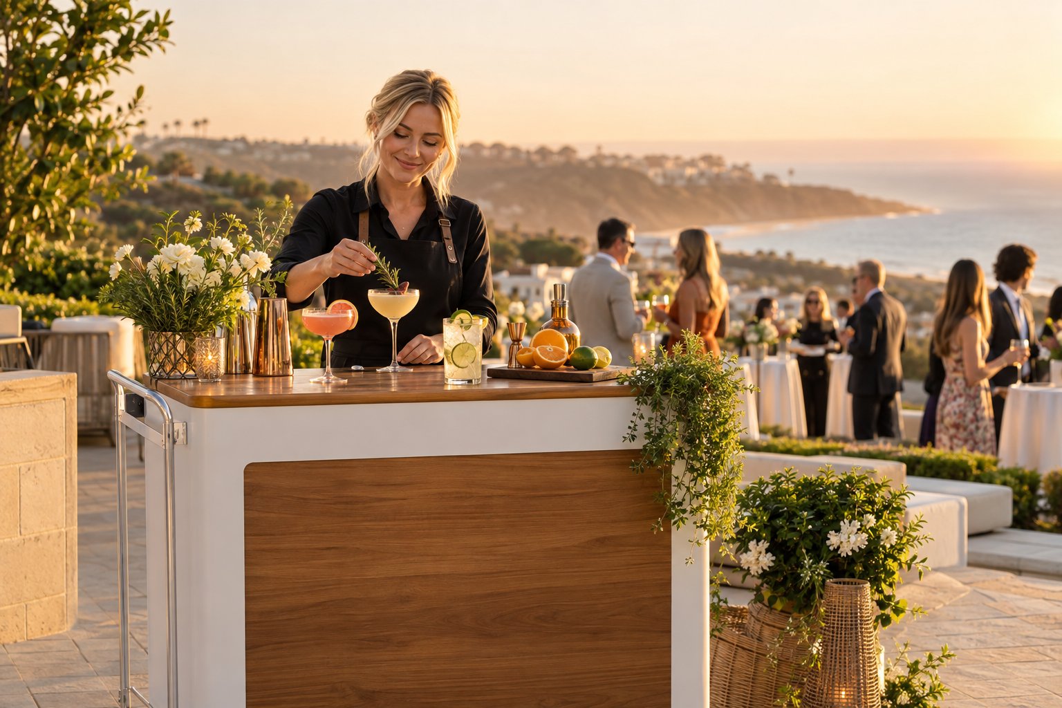 Mobile Bartending Cart Setup Ideas for Orange County Events