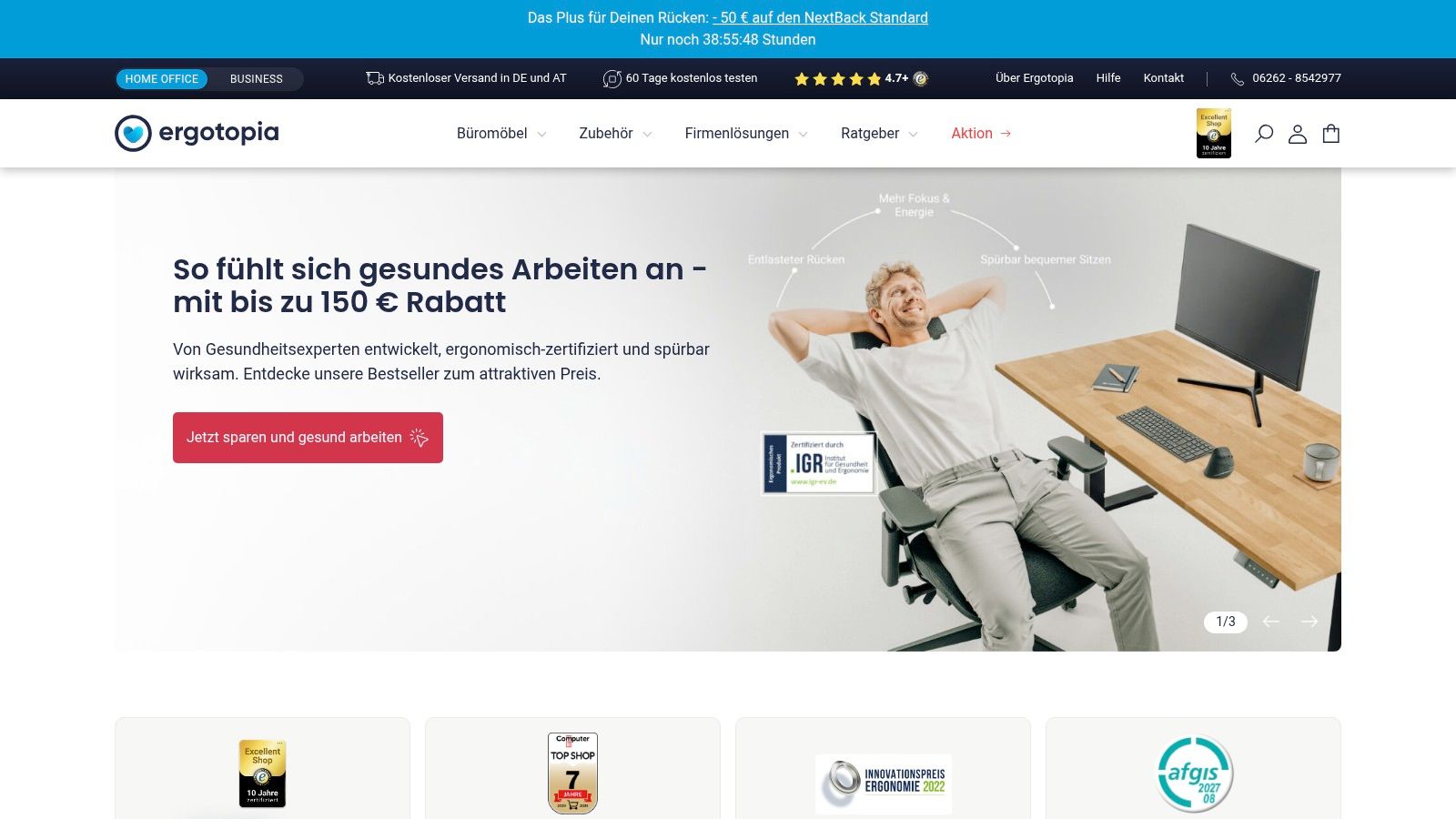 Ergotopia Zubehör für ergonomische Arbeitsplätze