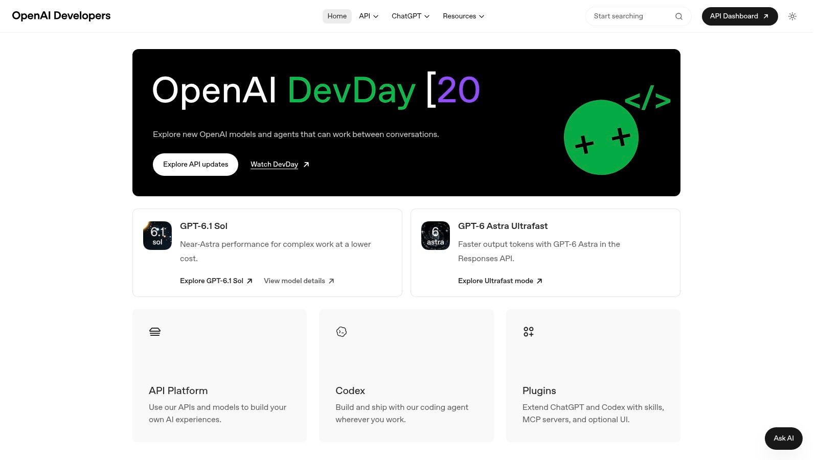 OpenAI Developer Platform Responses API, Agents, GPTs with Actions