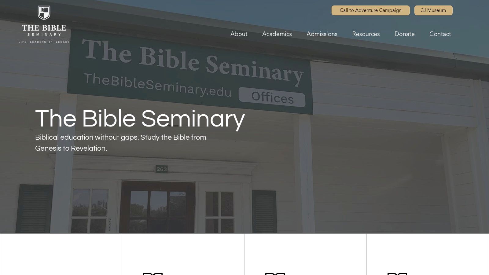 Screenshot from https://www.thebibleseminary.edu