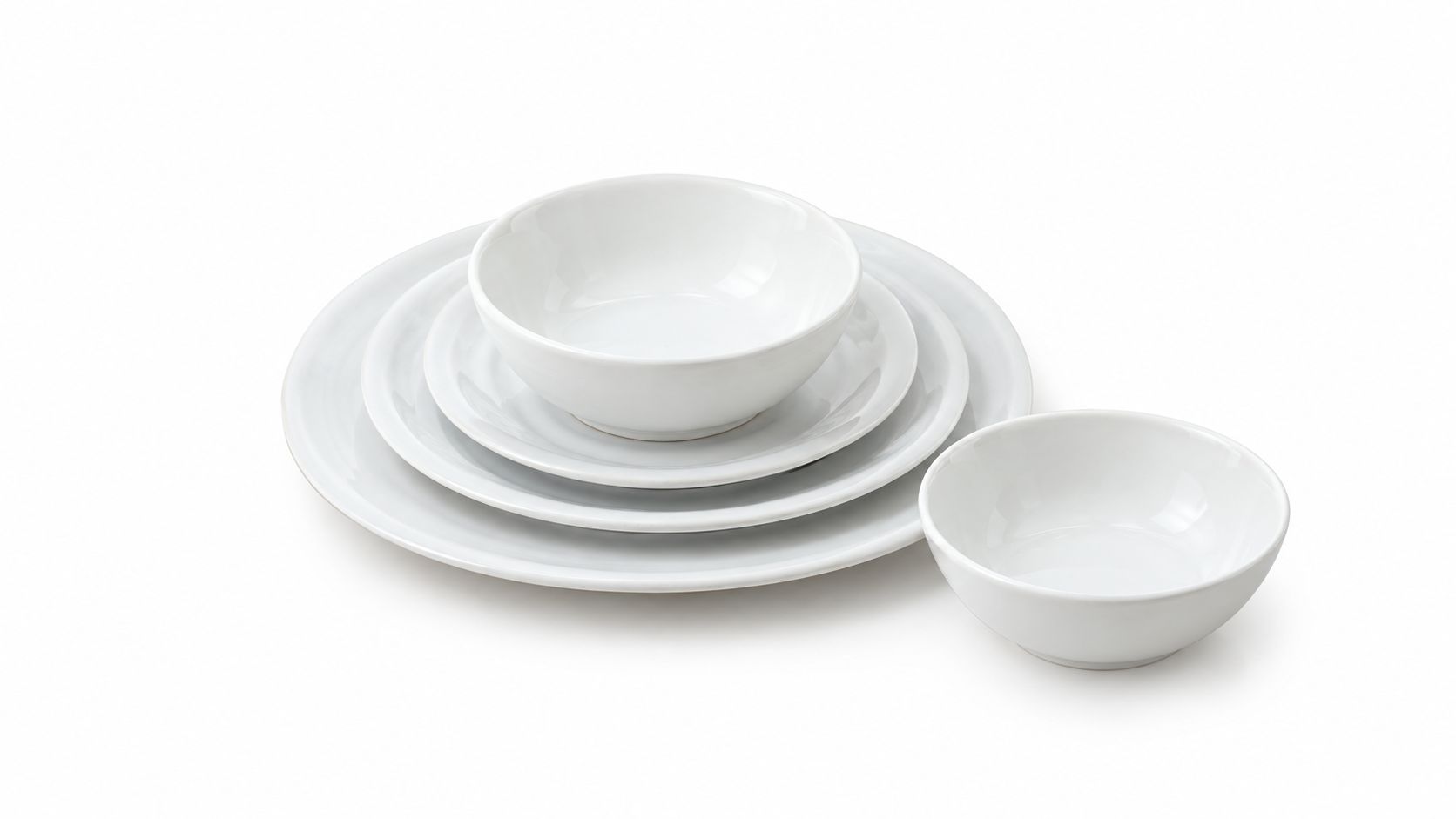 Vajilla de loza blanca