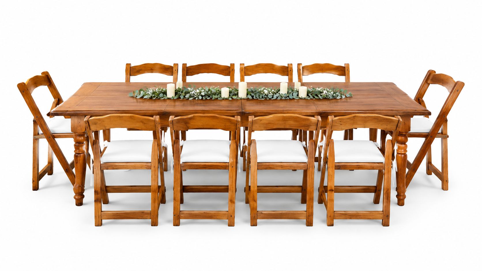 Mesa Quemada café con  10 sillas avant garde