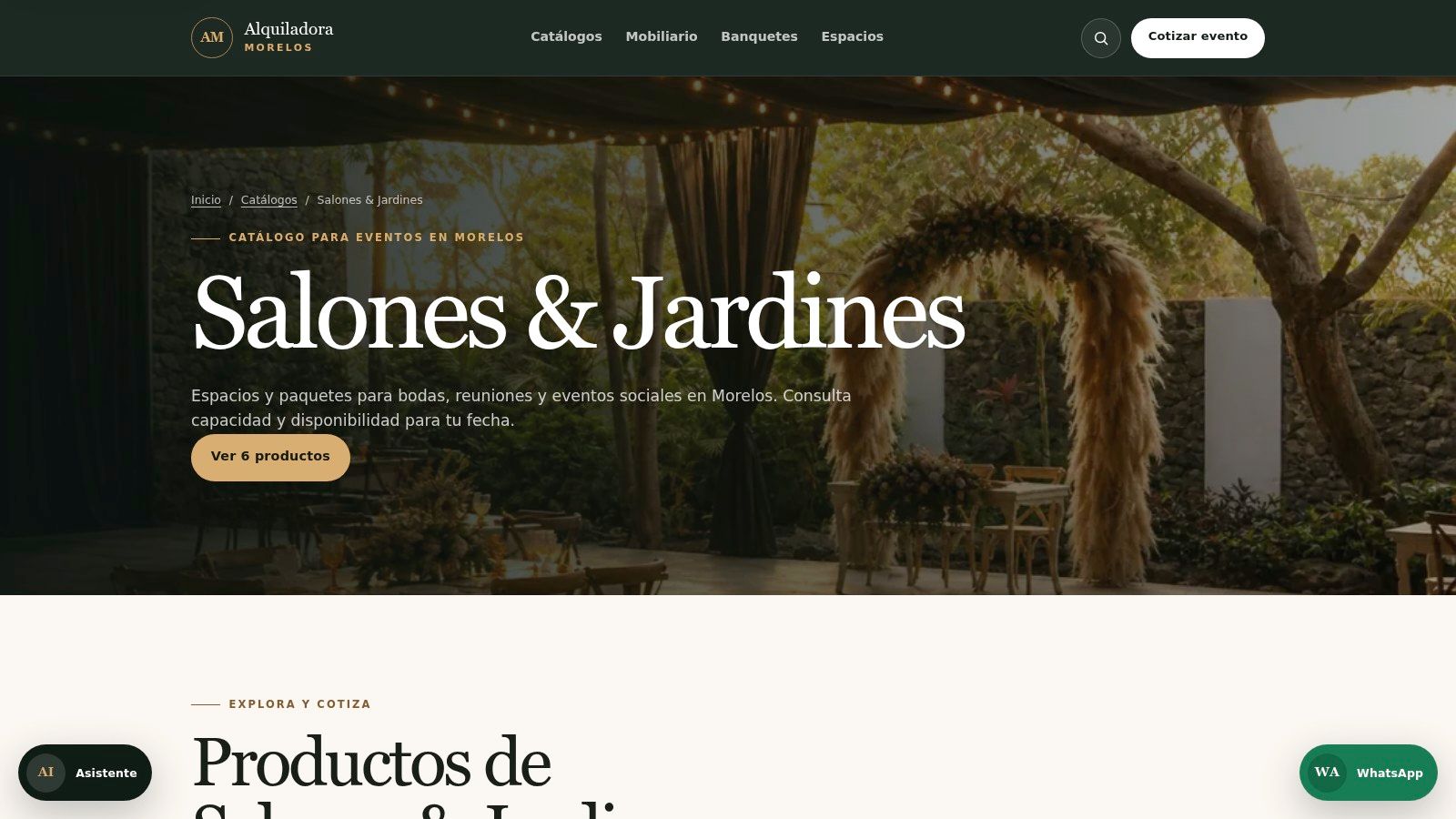 Salones y jardines en renta para eventos en Morelos