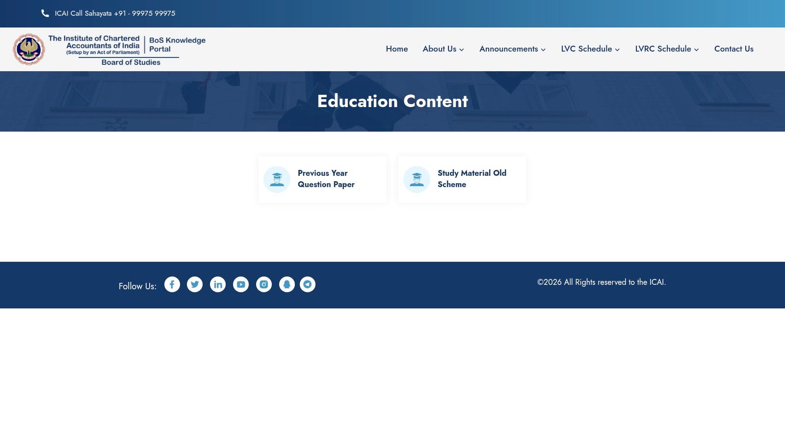 ICAI BoS Knowledge Portal (Official)
