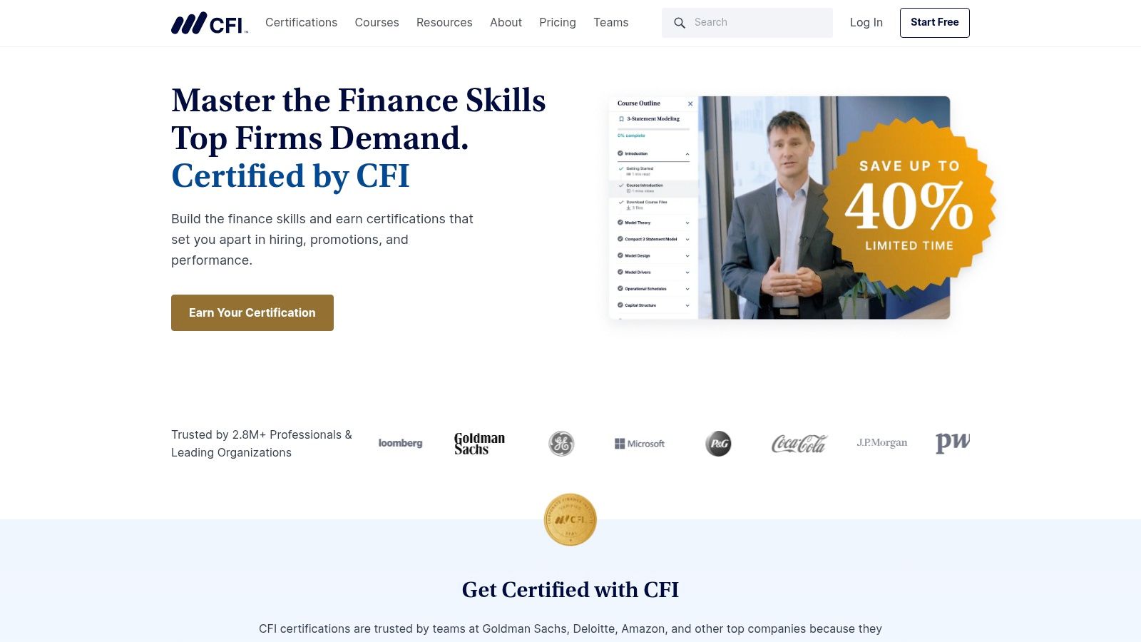 Corporate Finance Institute (CFI) — FMVA Certification