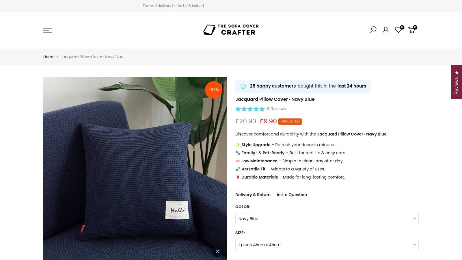 Screenshot from https://thesofacovercrafter.co.uk/products/cushion-cover-narrow-jacquard-navy-blue