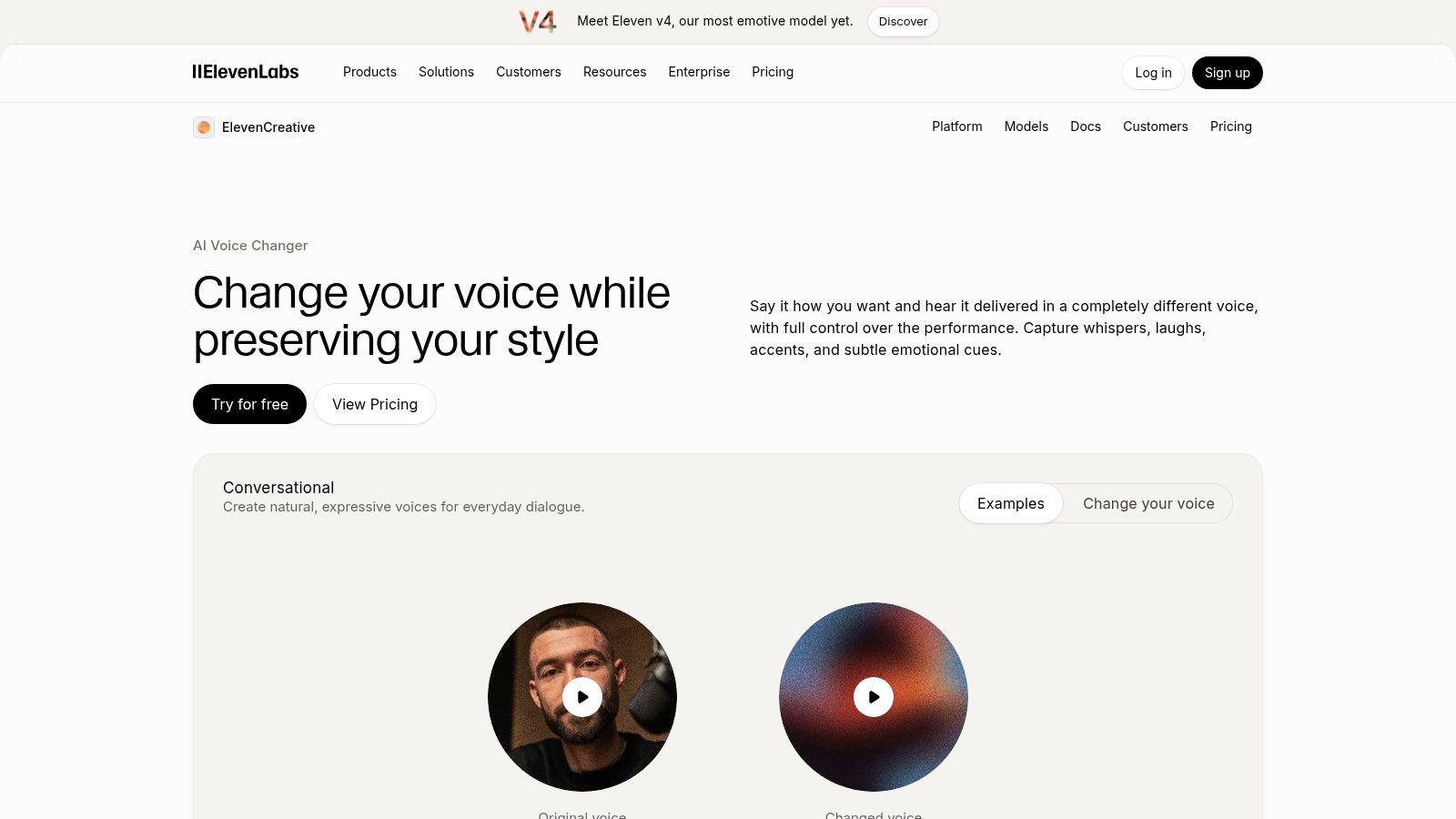 ElevenLabs Voice Changer