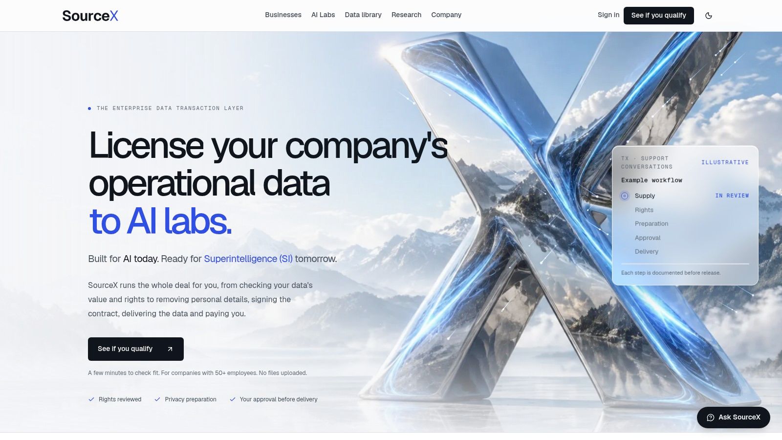 Screenshot from https://sourcex.si