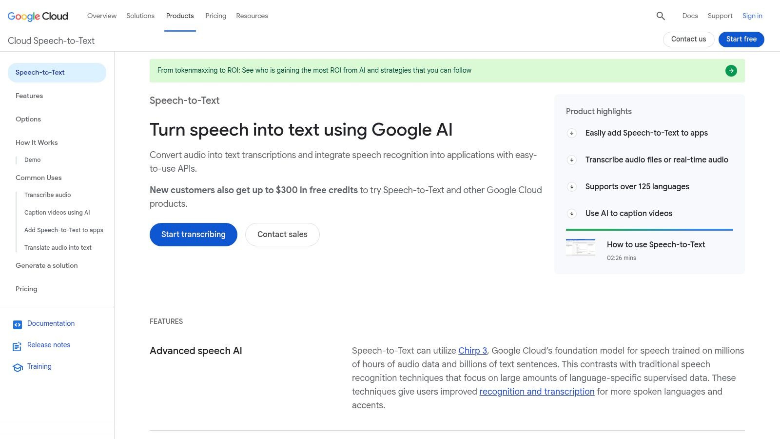 Google Cloud Speech-to-Text