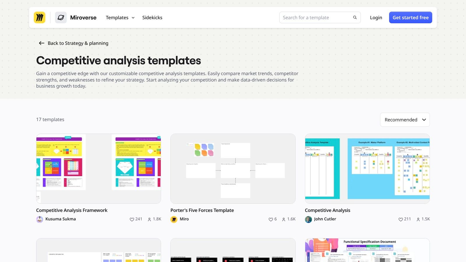 Smartsheet Free Competitive Analysis Templates