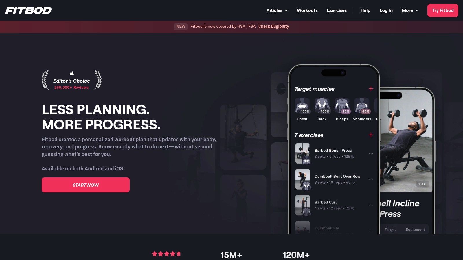 Fitbod, Gym & Fitness Planner (with logging)