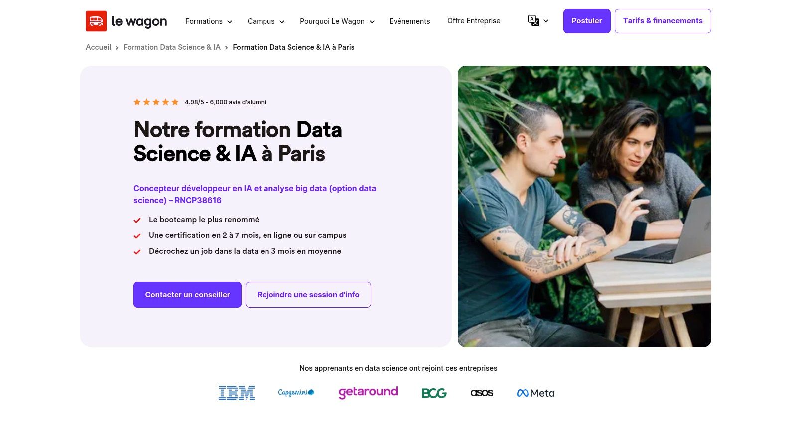 Le Wagon – Paris (Bootcamp Data Science & IA)