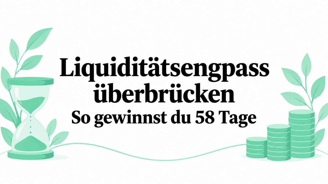 Liquiditätsengpass überbrücken So gewinnst du 58 Tage