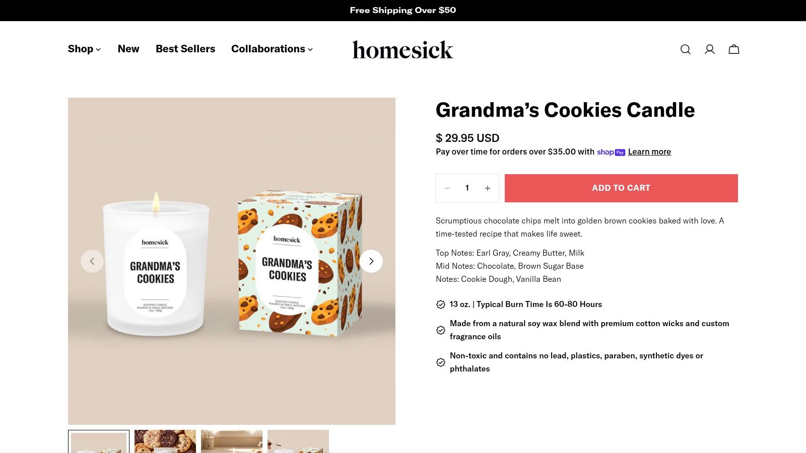 Homesick "Grandma's Cookies" Candle (13 oz)