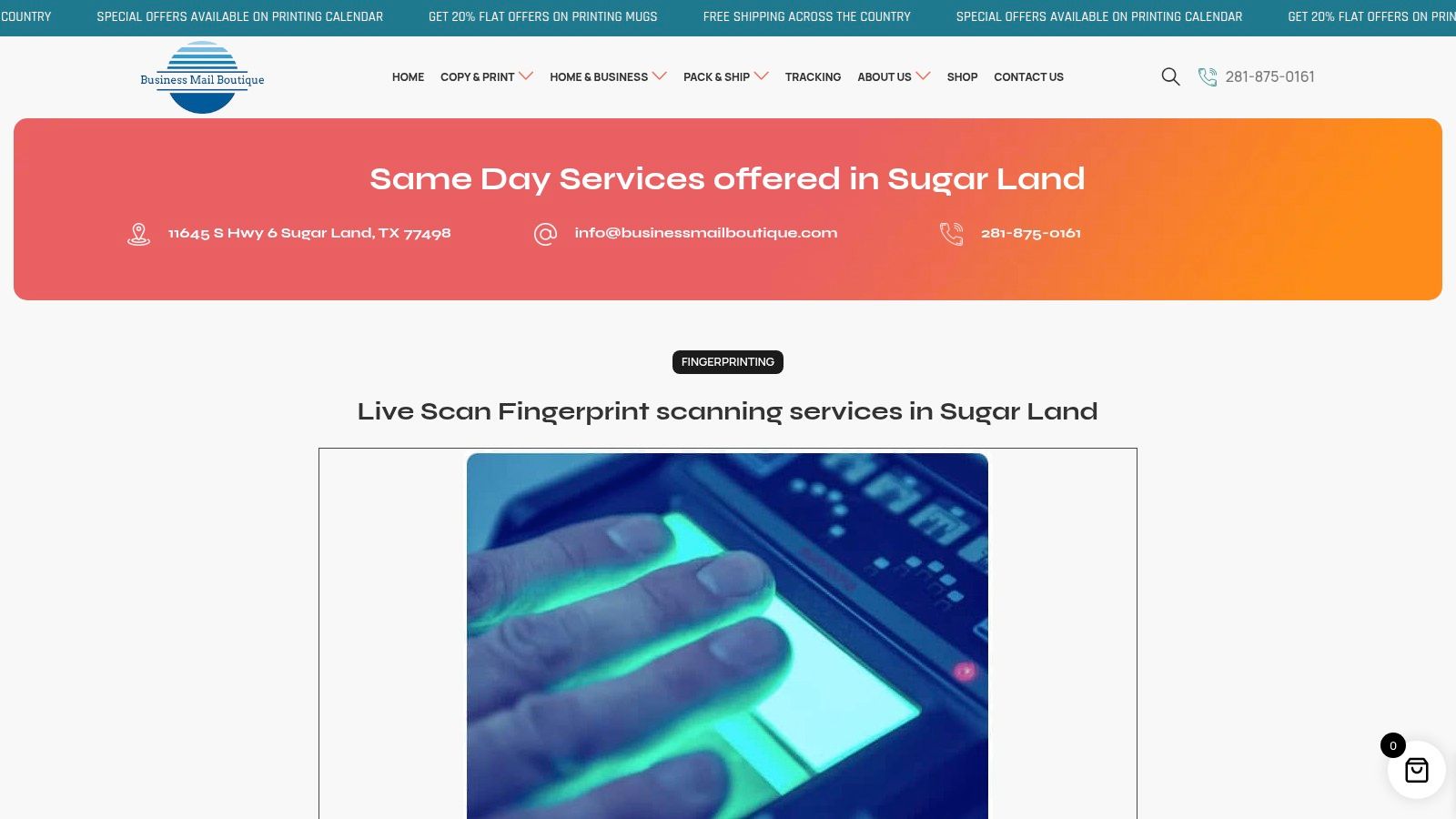 Screenshot from https://www.businessmailboutique.com/fingerprint-scanning-services-in-sugar-land/