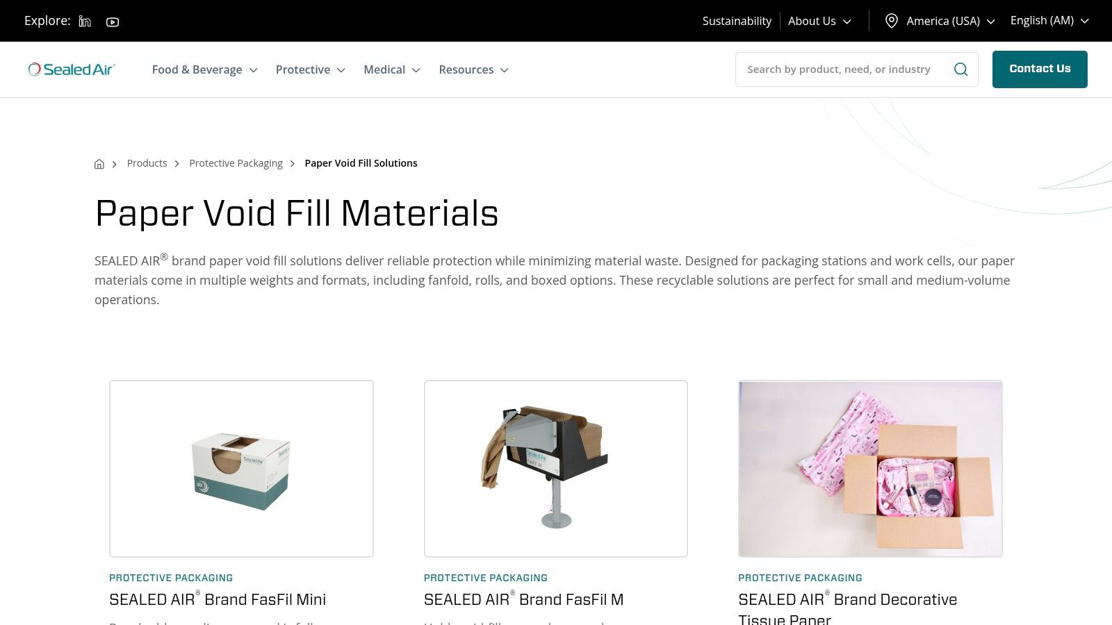 Sealed Air – FasFil Paper Void-Fill Systems