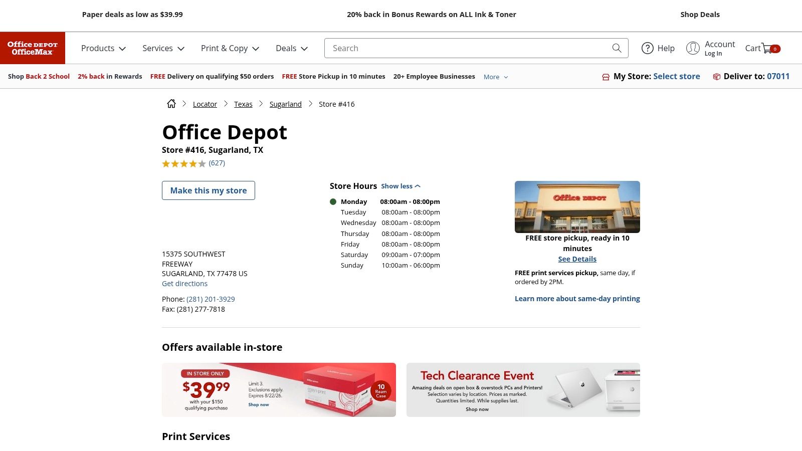 The UPS Store (Sugar Land - 3536 Hwy 6 South)