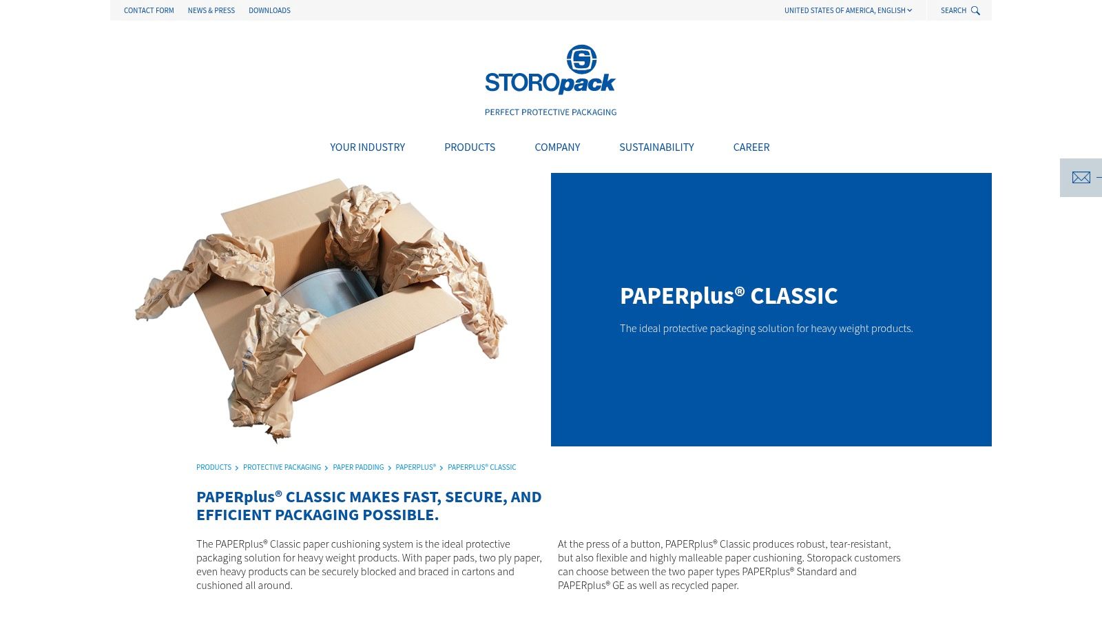 Storopack – PAPERplus Paper Cushioning Systems