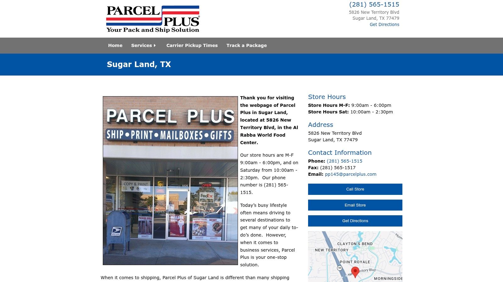 Parcel Plus (Sugar Land - 5826 New Territory Blvd)