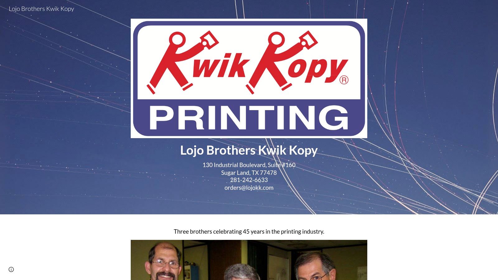 Lojo Brothers Kwik Kopy – Sugar Land