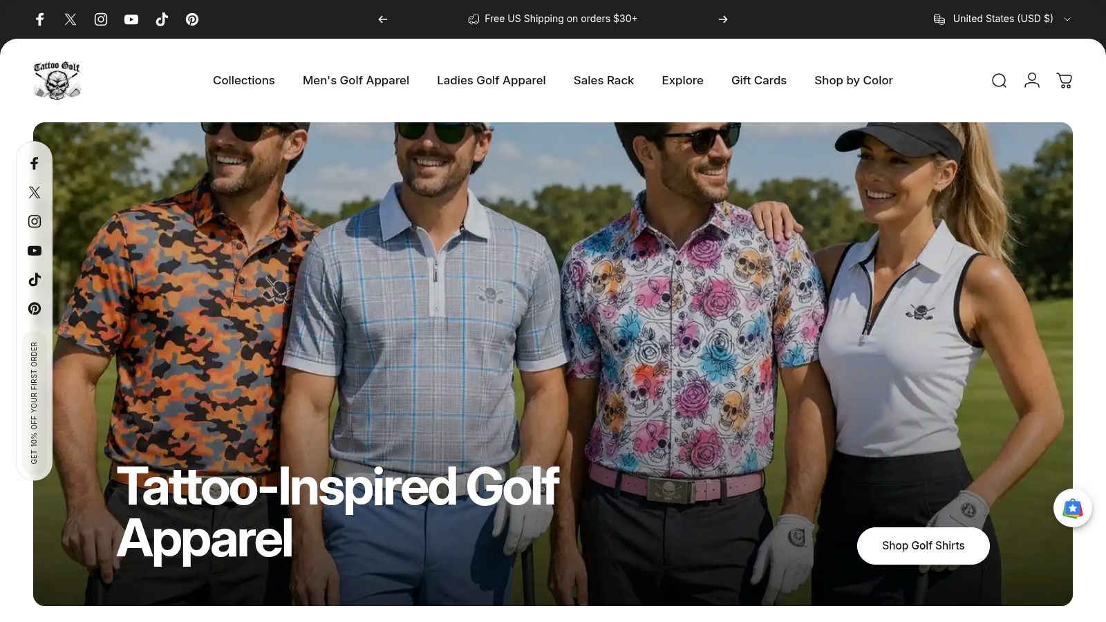 Screenshot from https://www.tattoogolf.com