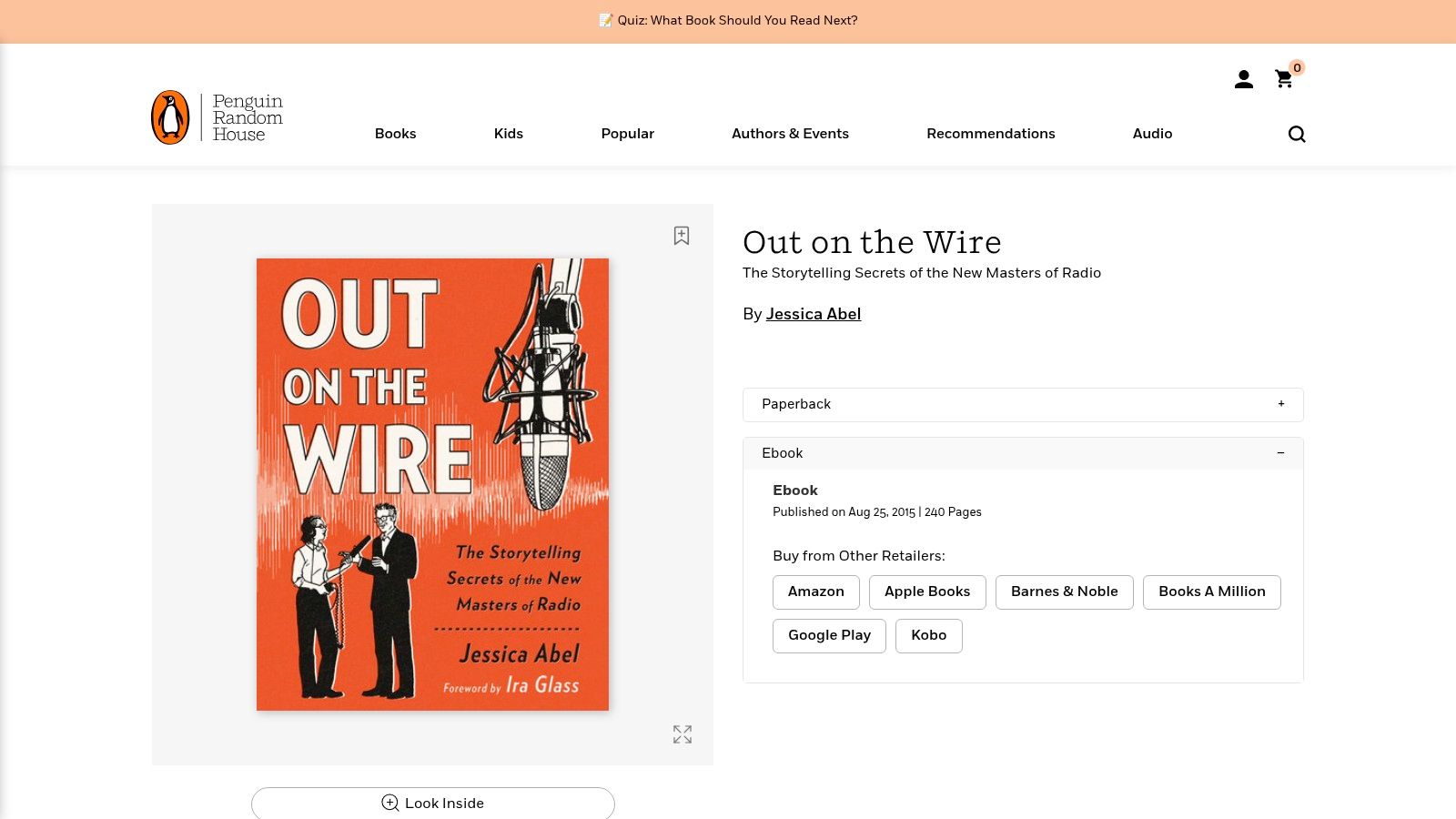 Out on the Wire: The Storytelling Secrets of the New Masters of Radio, Jessica Abel