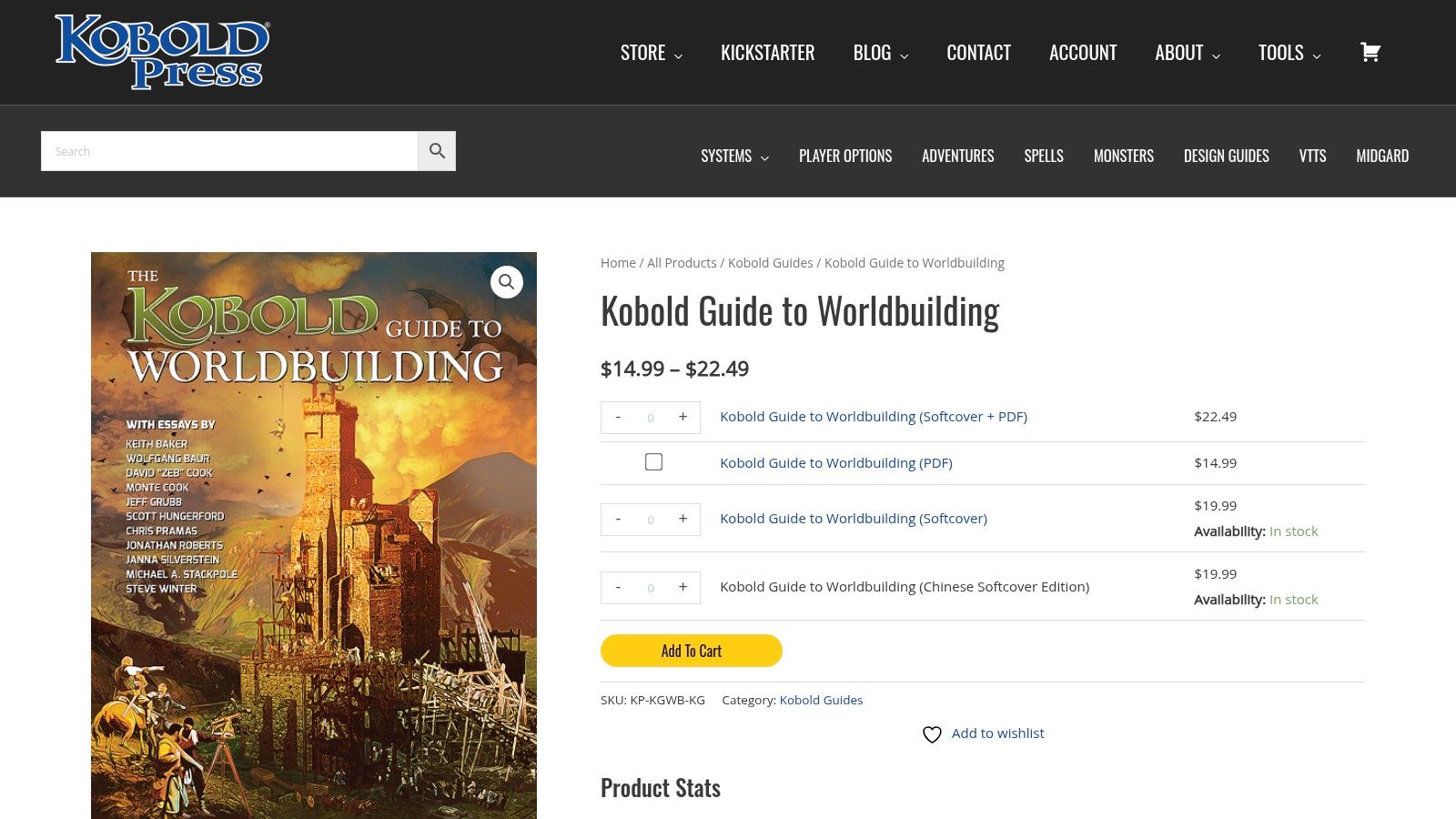 Kobold Guide to Worldbuilding Second Edition by Kobold Press