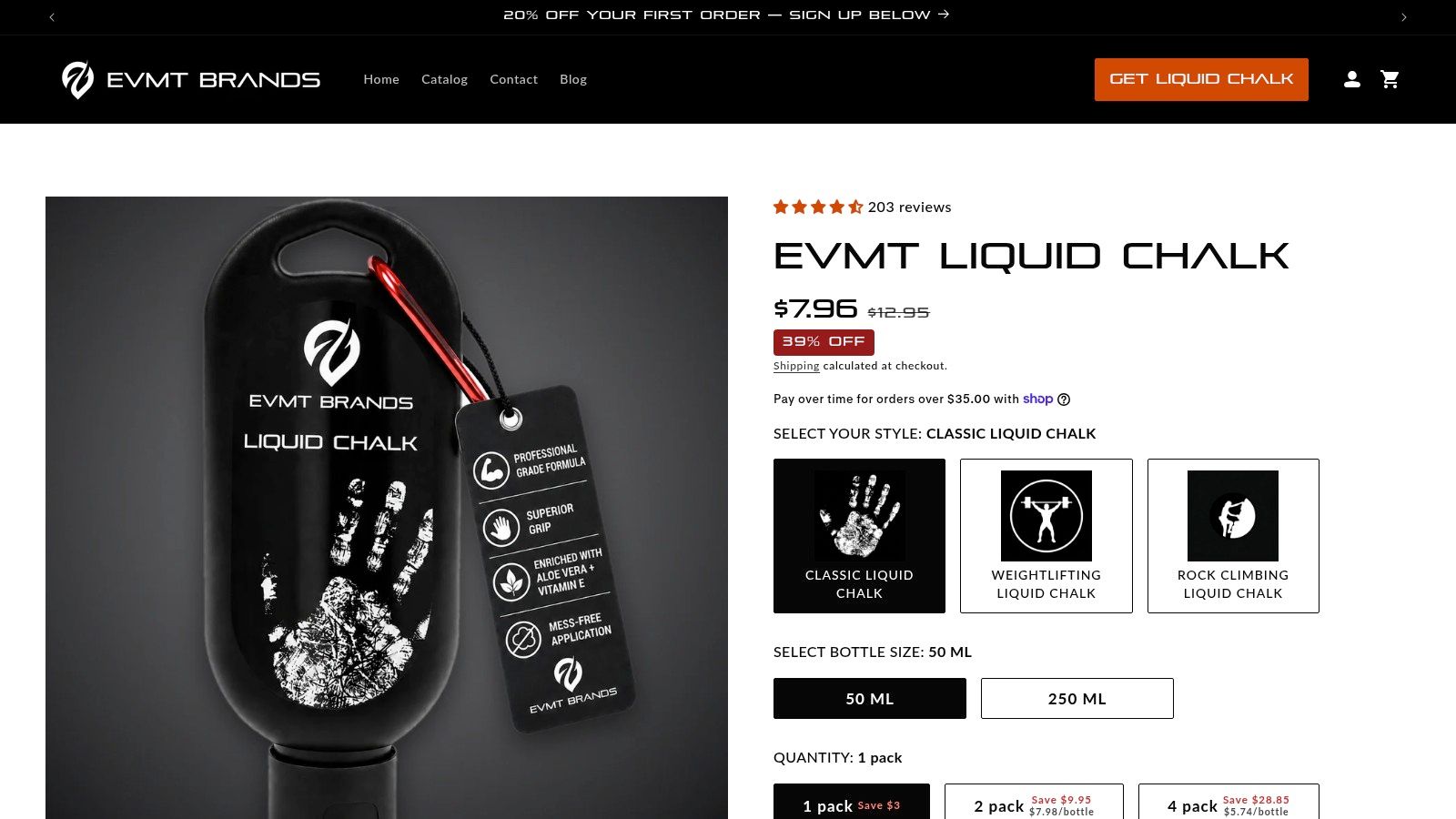 Screenshot from https://www.evmt.co/products/evmt-liquid-chalk