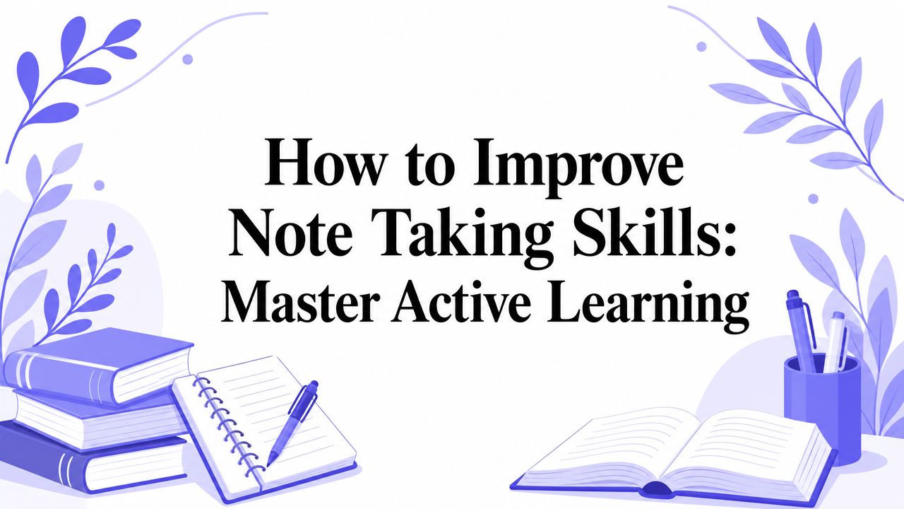 How to Improve Note Taking Skills: Master Active Learning | SpeakNotes Blog
