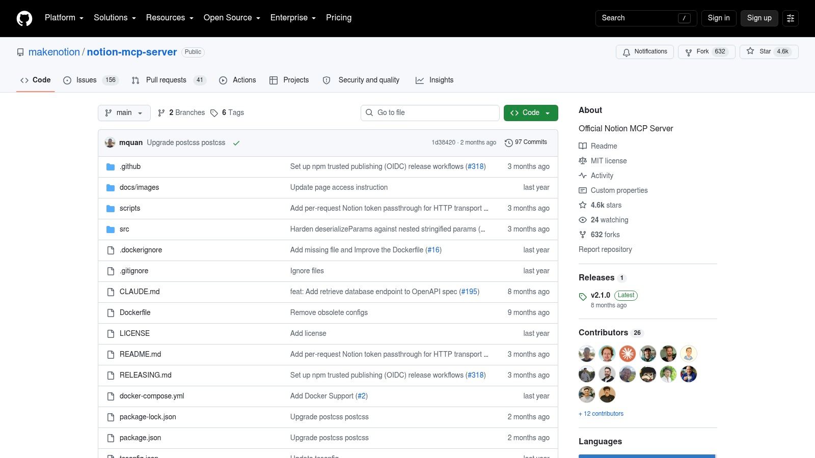 Notion MCP Server (official)