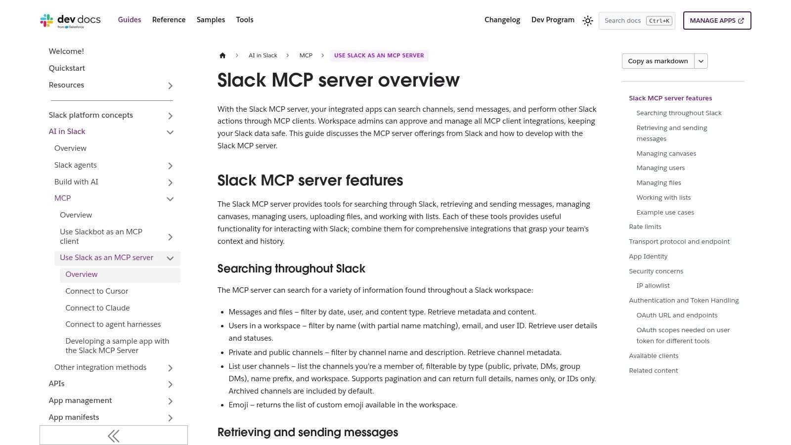 Slack MCP Server (official)