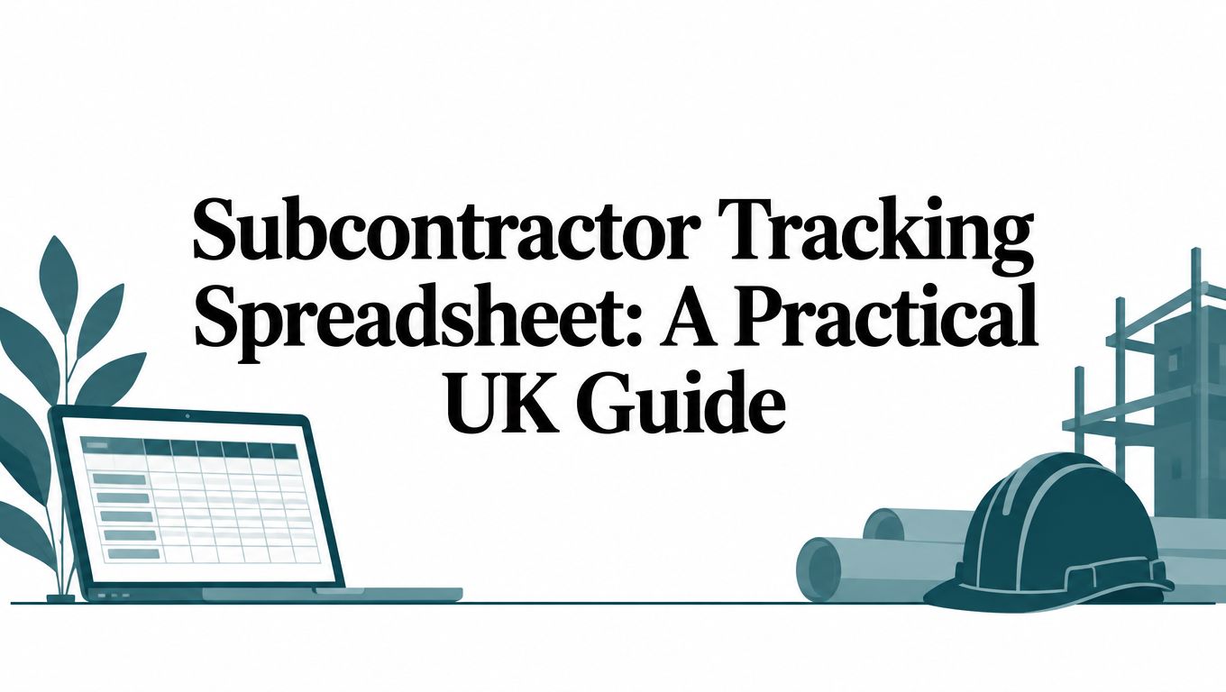 Subcontractor Attendance Tracking Spreadsheet for Planned vs Actual Site Allocation