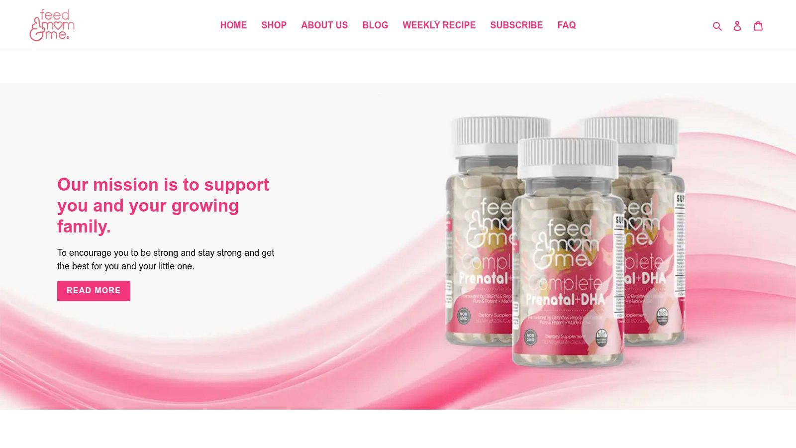 Screenshot from https://feedmomandme.com