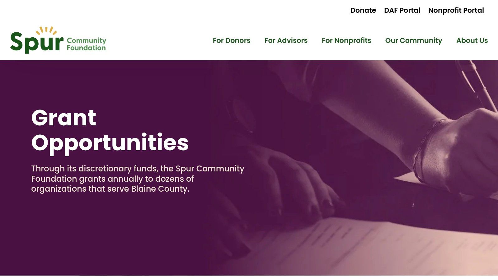 General Operating Grants, Spur Community Foundation